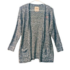 Hollister Striped Knit Cardigan Small